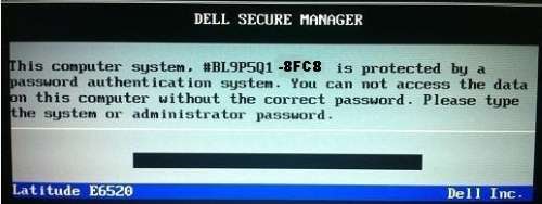 Dell 8FC8 System Password