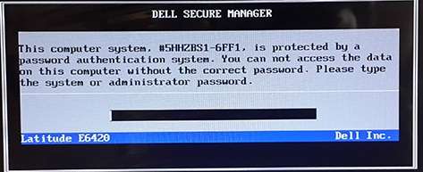 Remove Dell 6FF1 Bios password