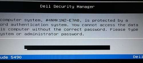 Remove Dell E7A8 System Password